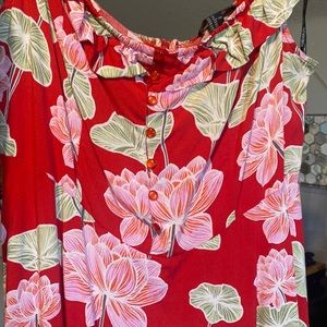 Forever 21+ red & pink flower dress